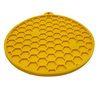 Honeycomb Design emat - Enrichment Lick Mat For Dogs and Cats - With Suction Cups | USA Made